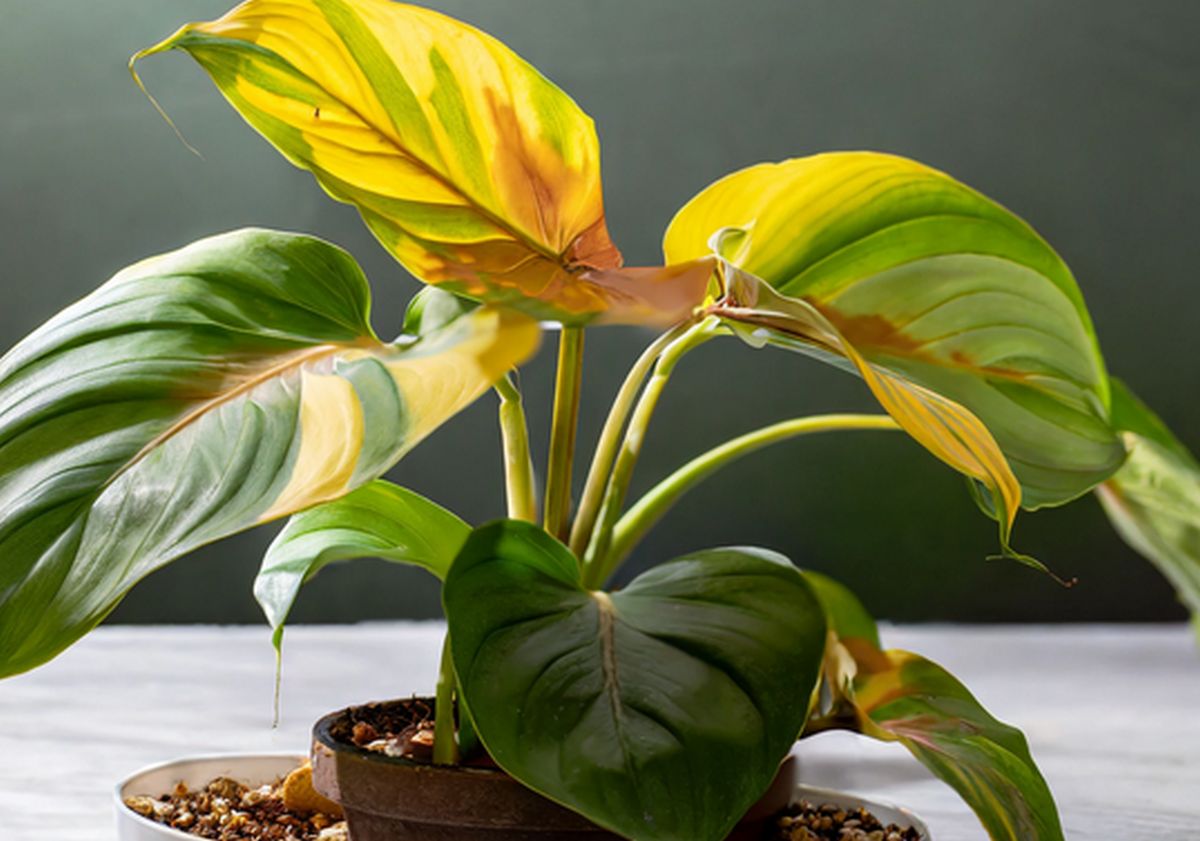 why is my philodendron turning yellow